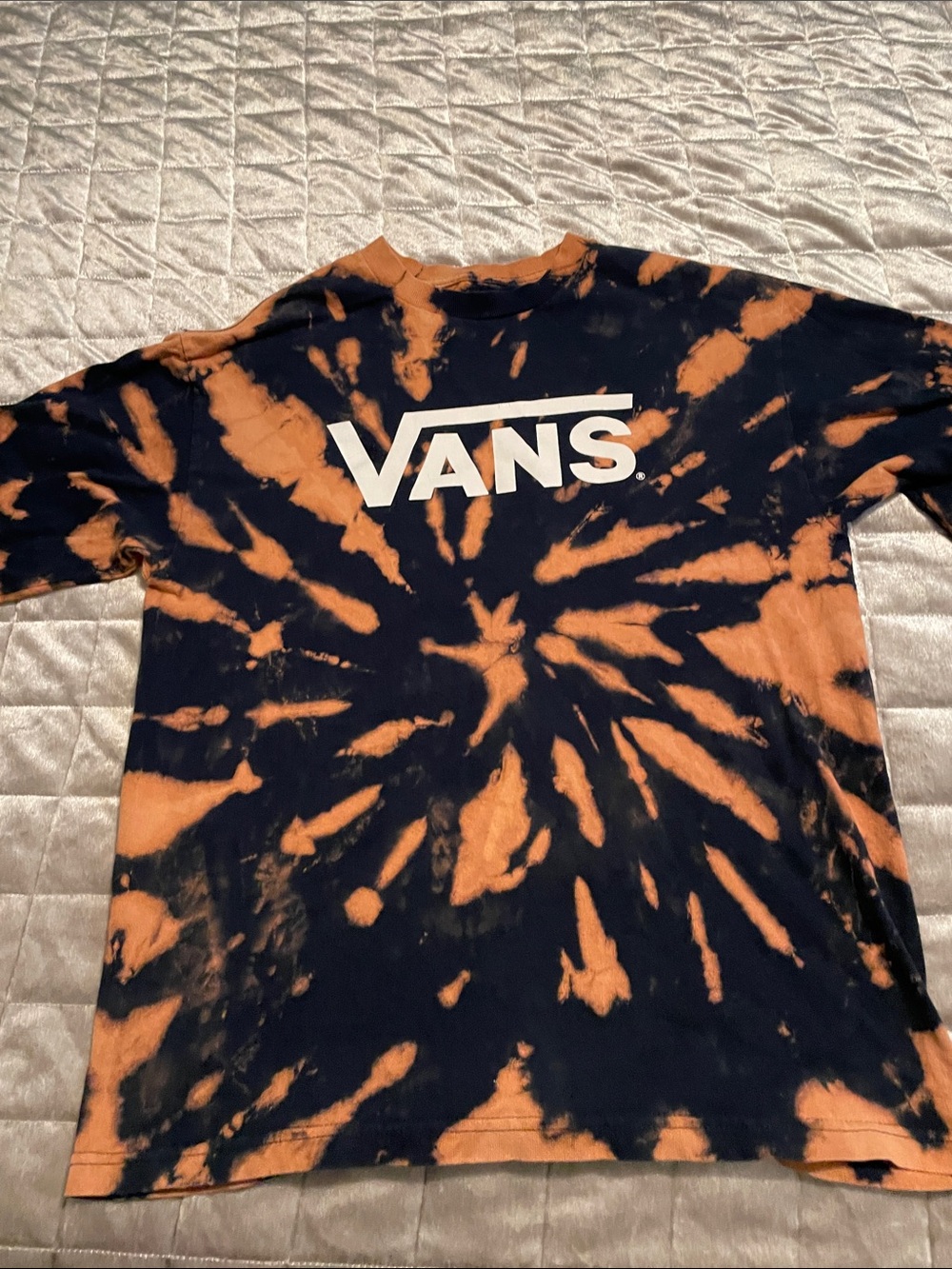 Vans Tie-Dye Logo Tee - Black & Orange